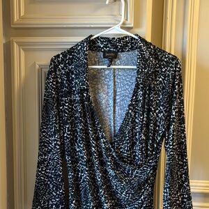 Laundry By Shelli Segal Monochrome Long Sleeve Dress size 12